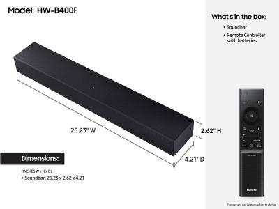 Samsung B-Series 2.0 Channel Soundbar (2025) - HW-B400F/ZC