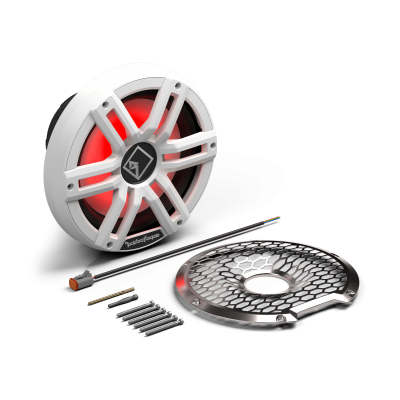 Rockford Fosgate M2 10" DVC 4Ω Color Optix Infinite Baffle Marine Subwoofer: White Gen-2 - M2D4-10I-G2