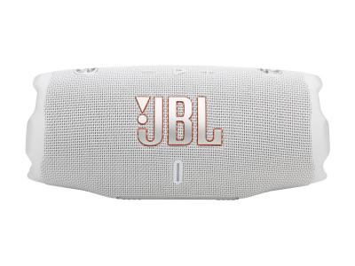 JBL Charge 6 Portable Speaker with AI Sound Boost in White - JBLCHARGE6WHTAM