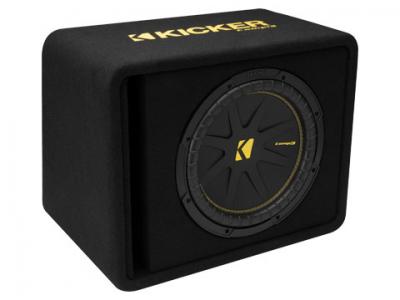 12" Kicker CompC Series 4-ohm Ported Subwoofer Enclosure - 50VCWC124