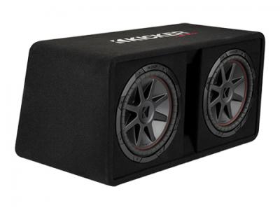 12" Kicker CompVR Series 2-ohm Dual Subwoofer Vented Enclosure - 48DCVR122