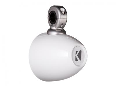 Kicker 4 Inch Empty Enclosure Pair for Marine Speakers in White - 40KMMTESW