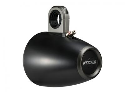 Kicker 8 Inch Empty Enclosure Pair for Marine Coaxial Speakers in Black - 43KMTES8B