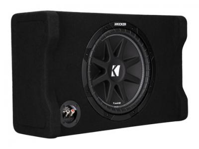 Kicker 12 Inch Down-Firing Subwoofer Enclosure with Integrated Amplifier & Wiring - 49KKPDF212