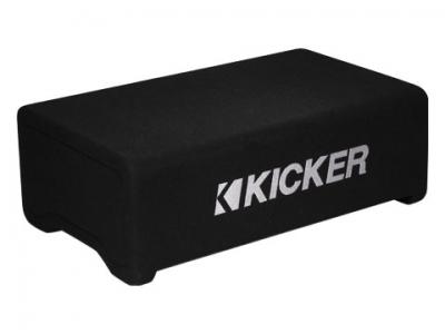 Kicker 12 Inch Down-Firing Subwoofer Enclosure with Integrated Amplifier & Wiring - 49KKPDF212