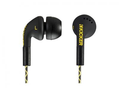 Kicker Stereo In-Ear Monitor Earbuds in Black - 46EB74