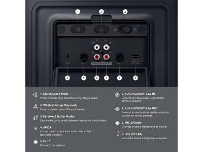 Samsung Sound Tower Portable Party Speaker w/ Built-In Battery - MX-ST50F/ZC